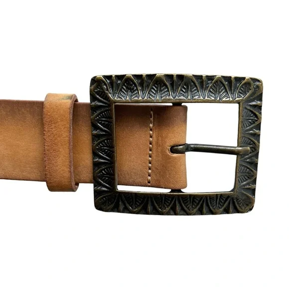 Guido Angeloni Handmade Italian Leather Tooled Belt | XL NWOT Guido Angeloni Handmade Italian Leather Tooled BeltXL NWOT main image 2